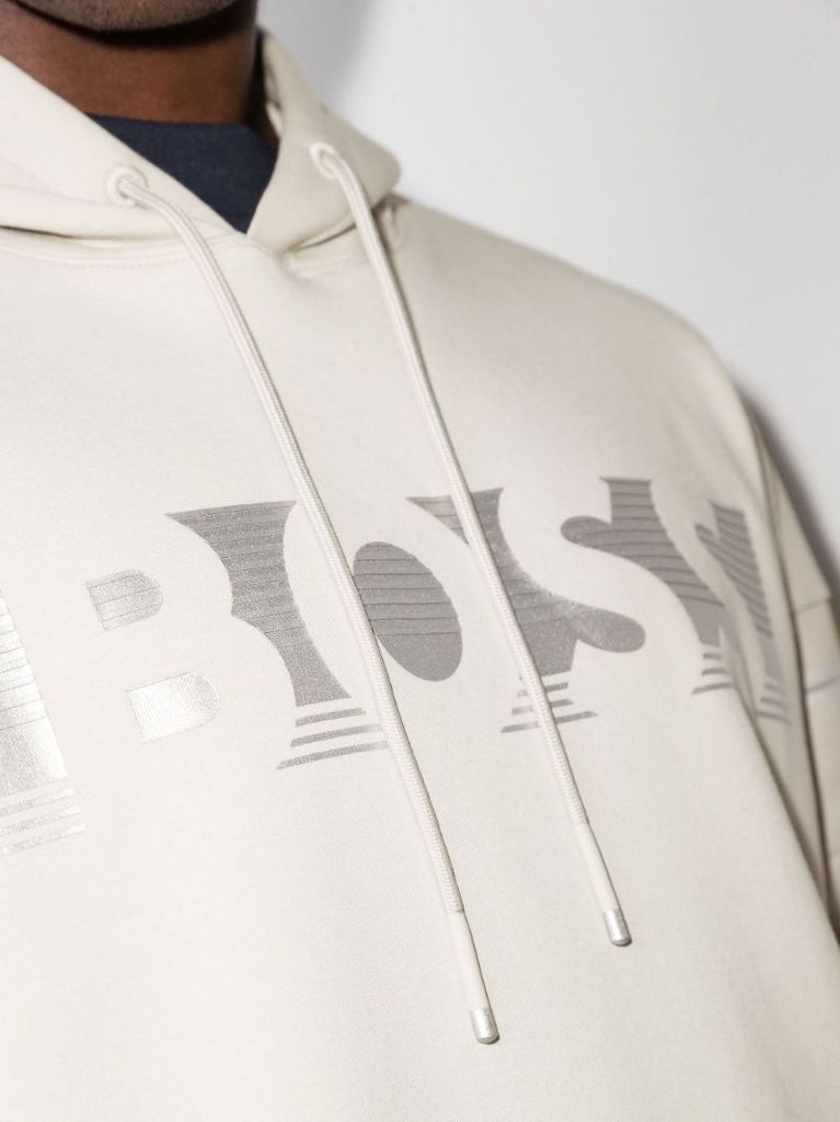 Neutral Stencil Logo Hoodie
