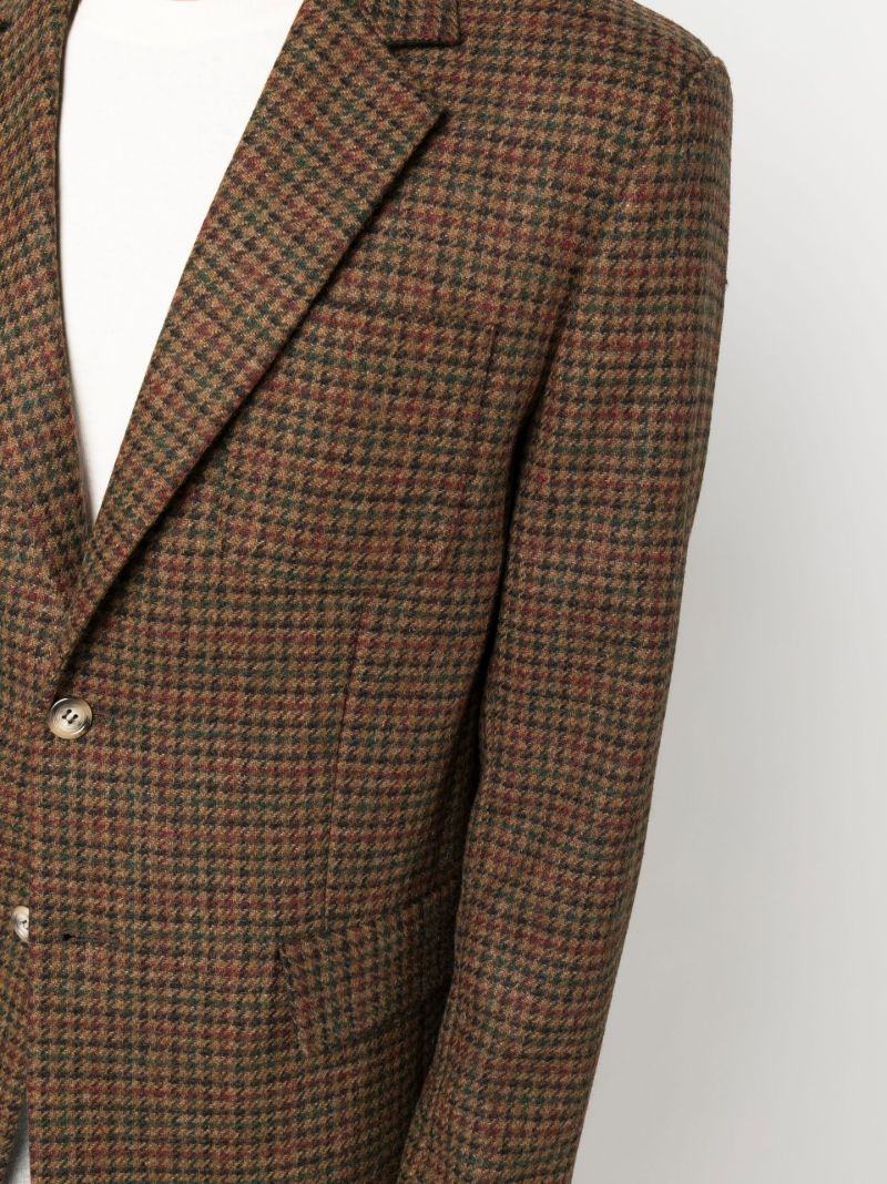 Brown Blaze Sports Coat Single-breasted Wool Blazer