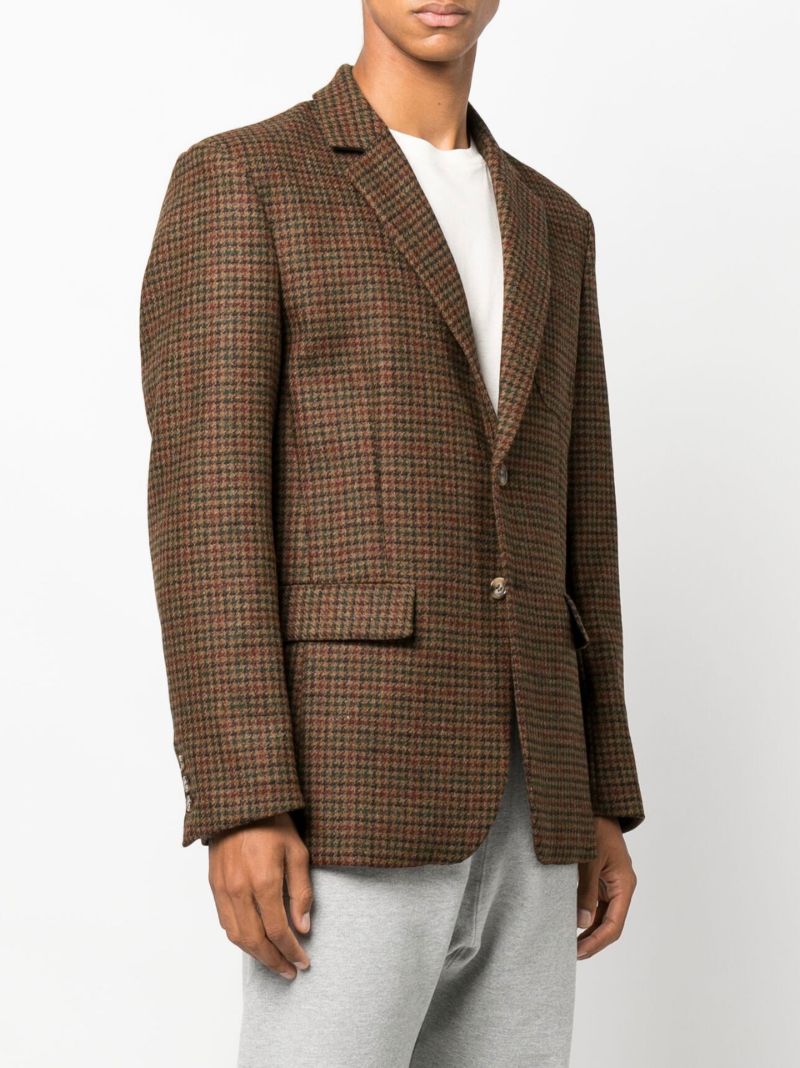 Brown Blaze Sports Coat Single-breasted Wool Blazer