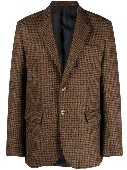 Brown Blaze Sports Coat Single-breasted Wool Blazer