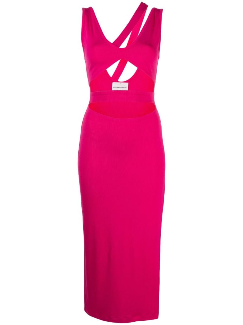 Pink Cut-out Knit Dress