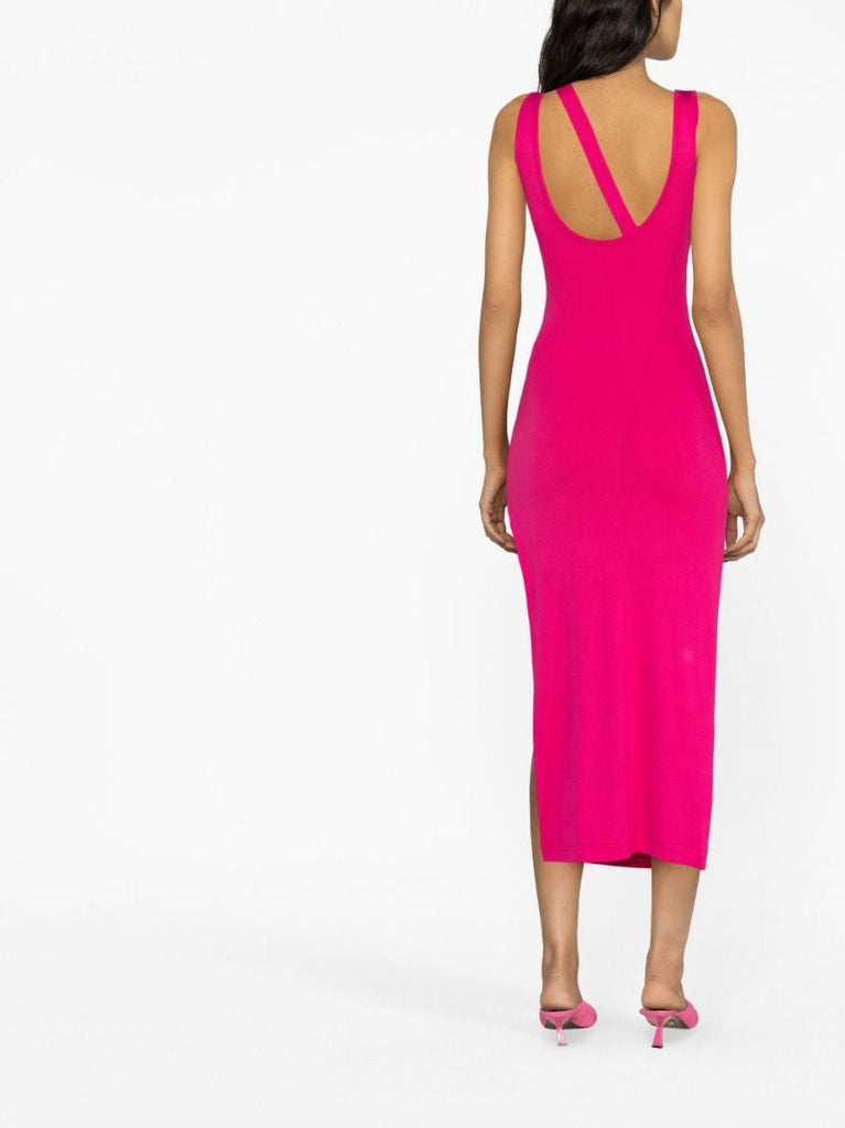 Pink Cut-out Knit Dress