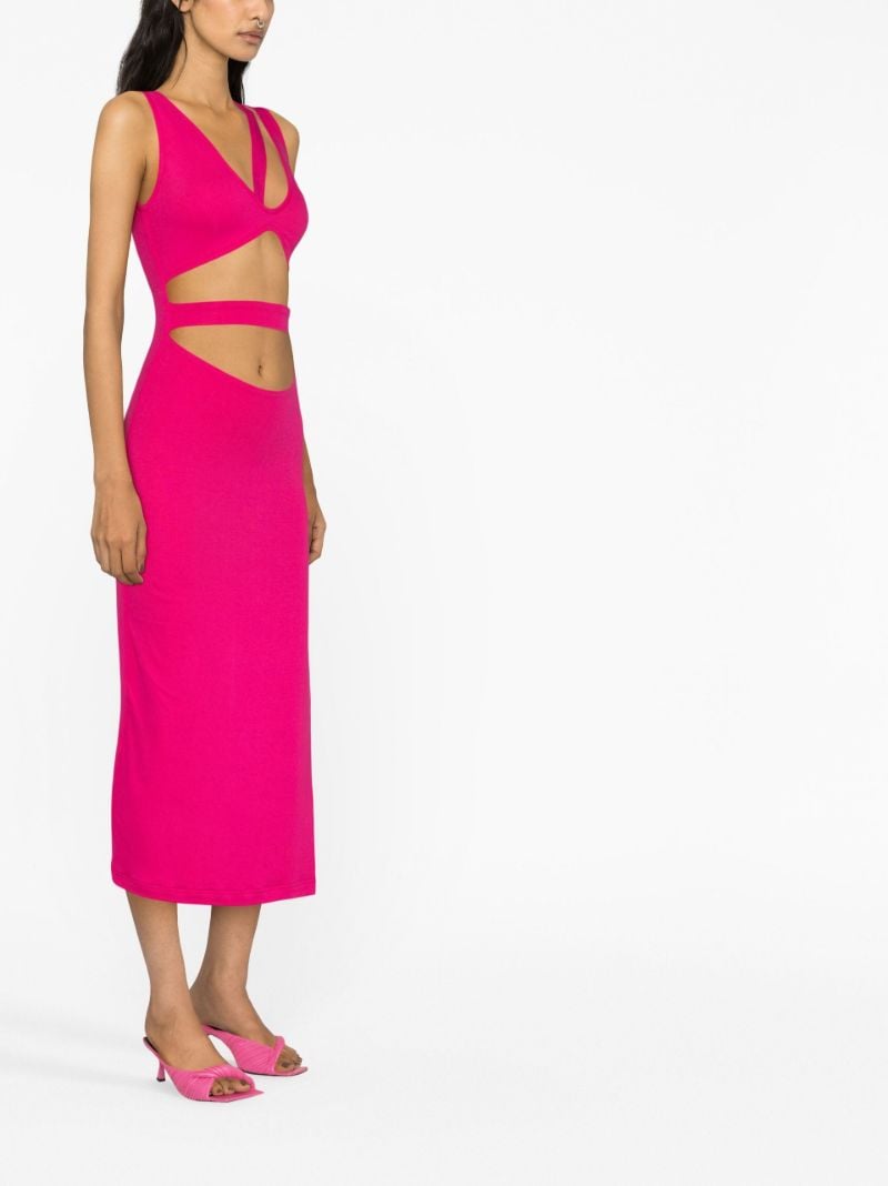 Pink Cut-out Knit Dress