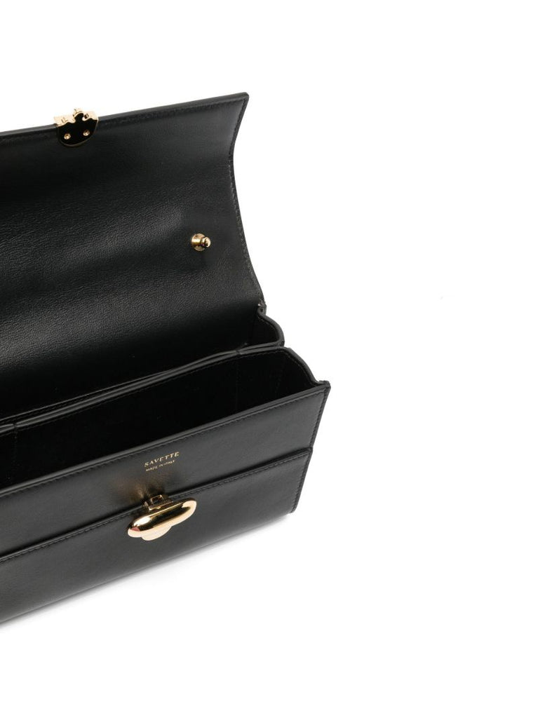 Black Symmetry 19 Leather Shoulder Bag