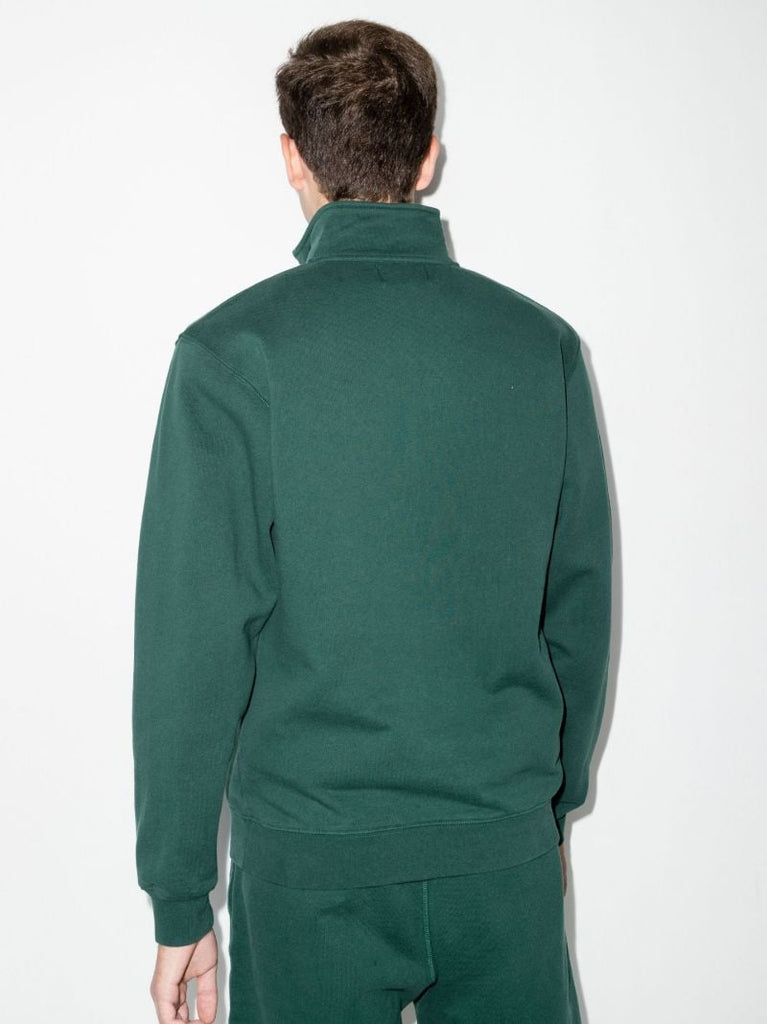 Green Jojo Logo-embroidered Cotton Sweatshirt