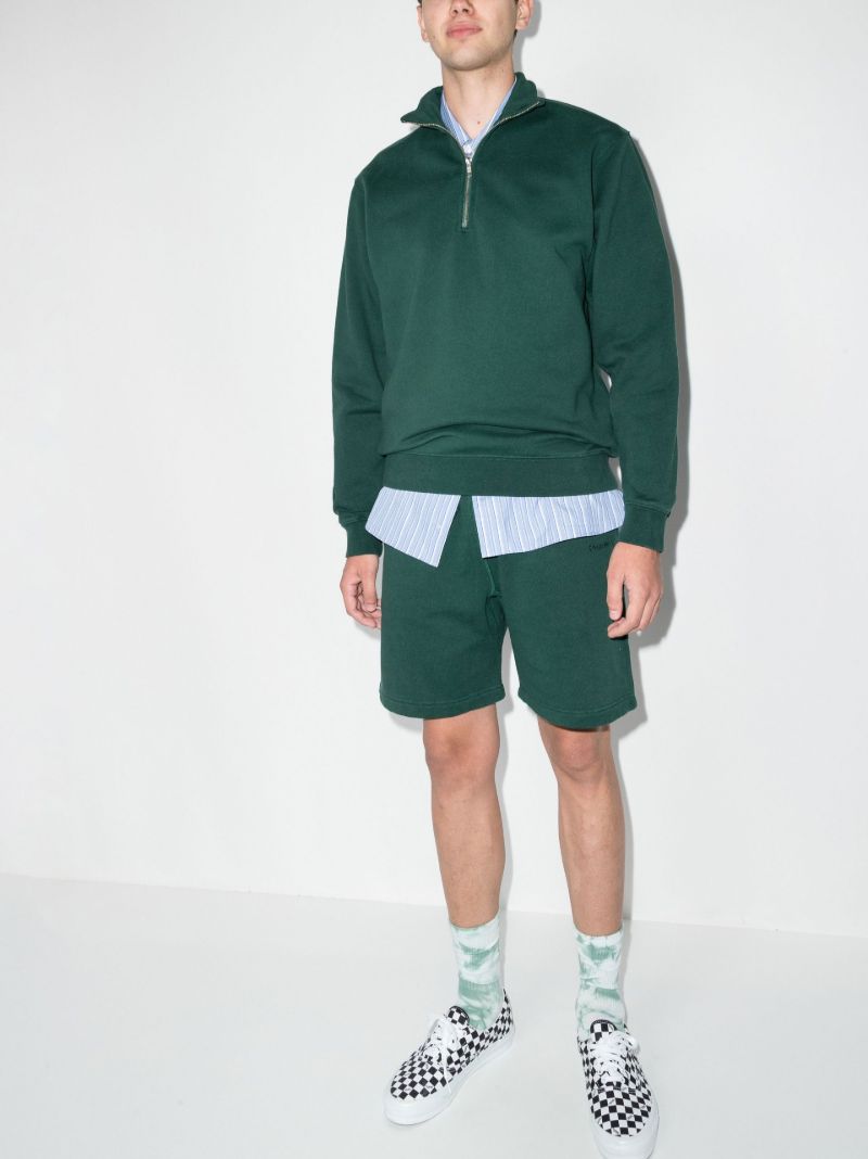 Green Jojo Logo-embroidered Cotton Sweatshirt