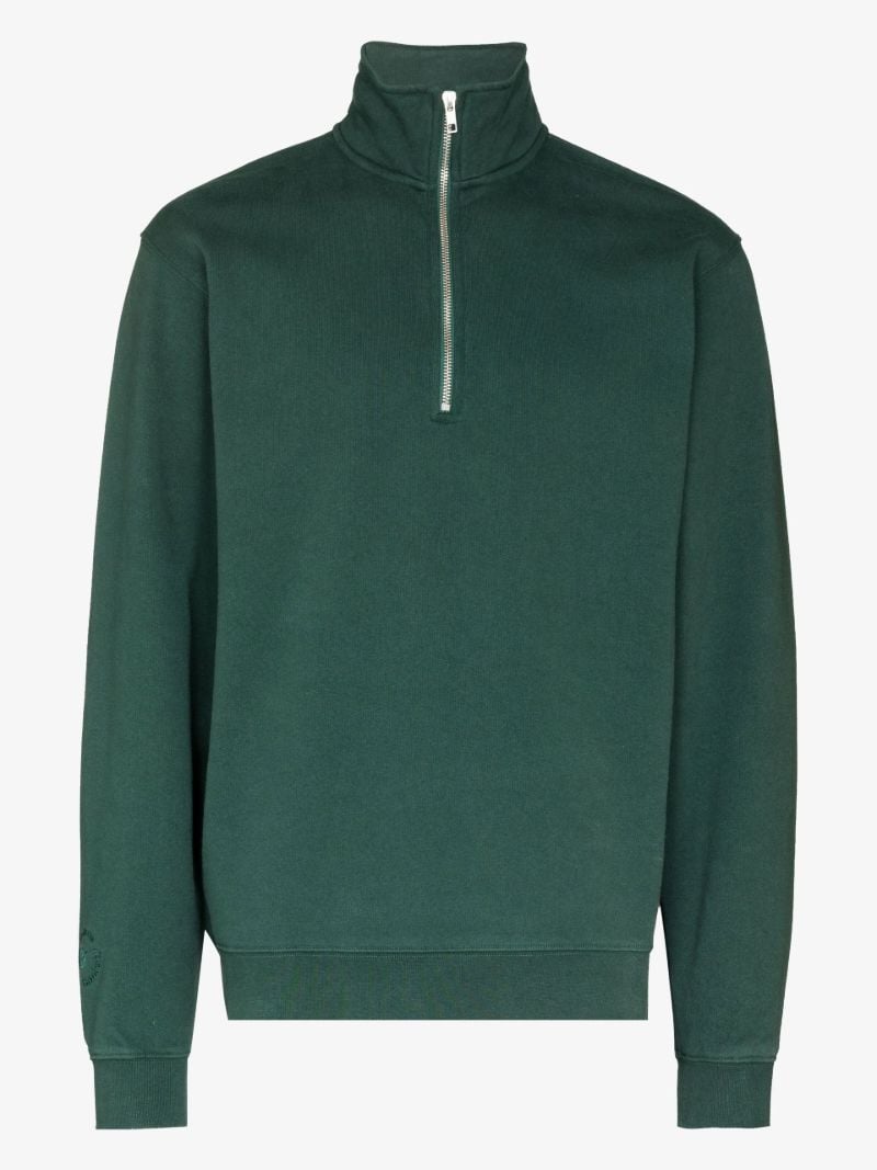Green Jojo Logo-embroidered Cotton Sweatshirt