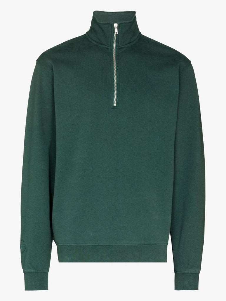 Green Jojo Logo-embroidered Cotton Sweatshirt