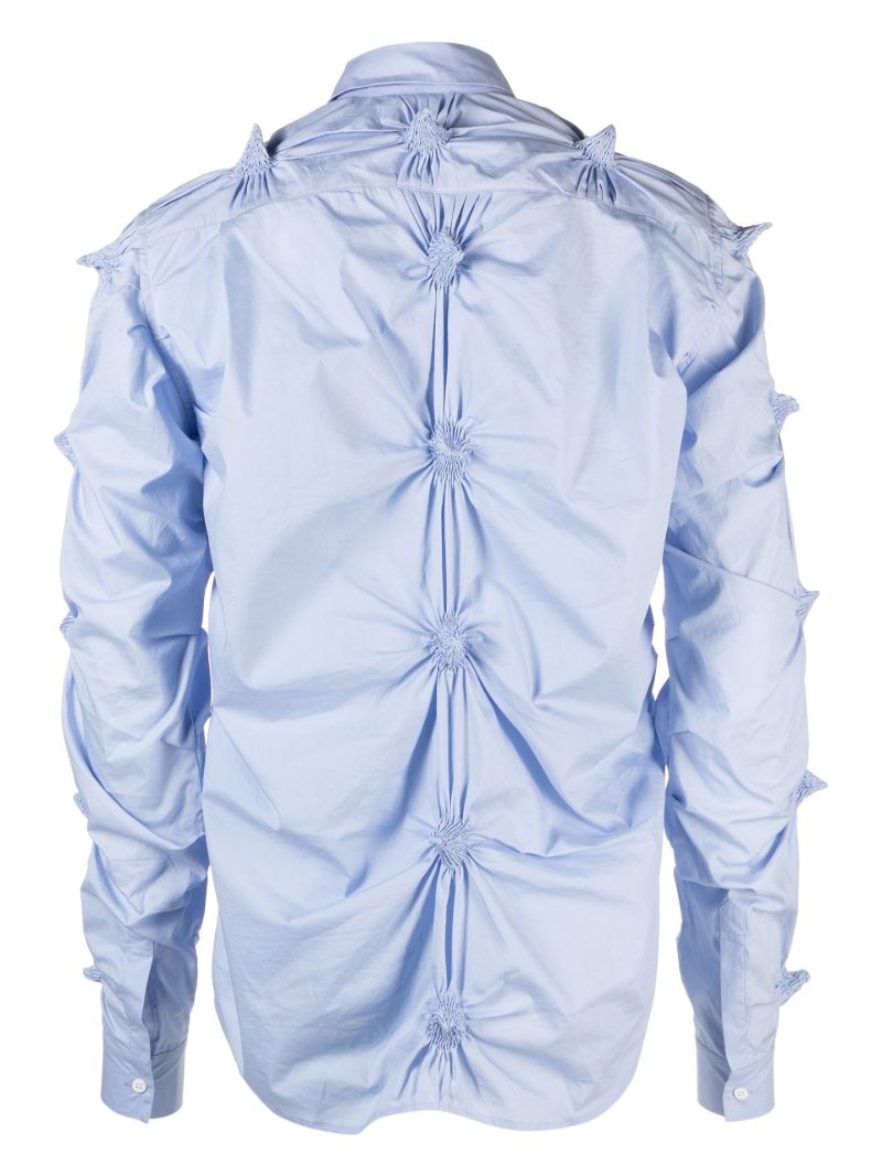Blue Spikey Cotton Shirt