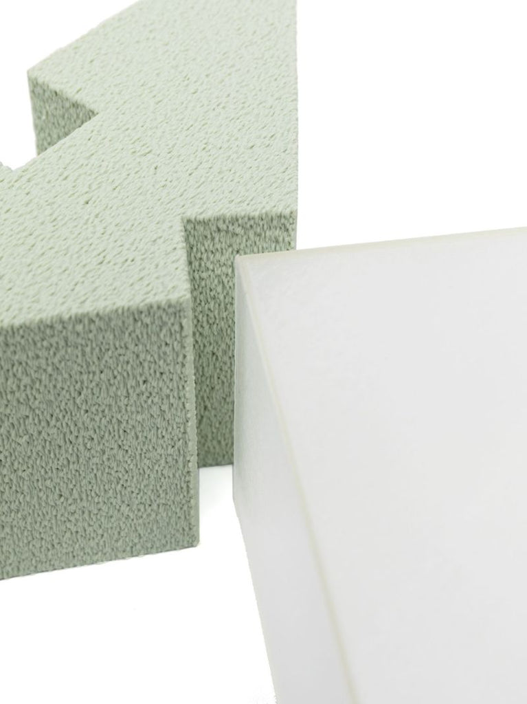 Green and White Skelling Sculpture