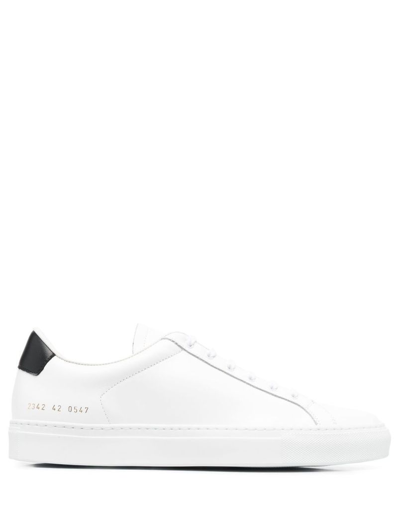 White Retro Leather Sneakers