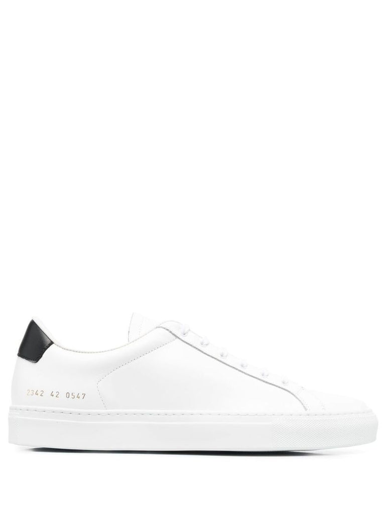 White Retro Leather Sneakers