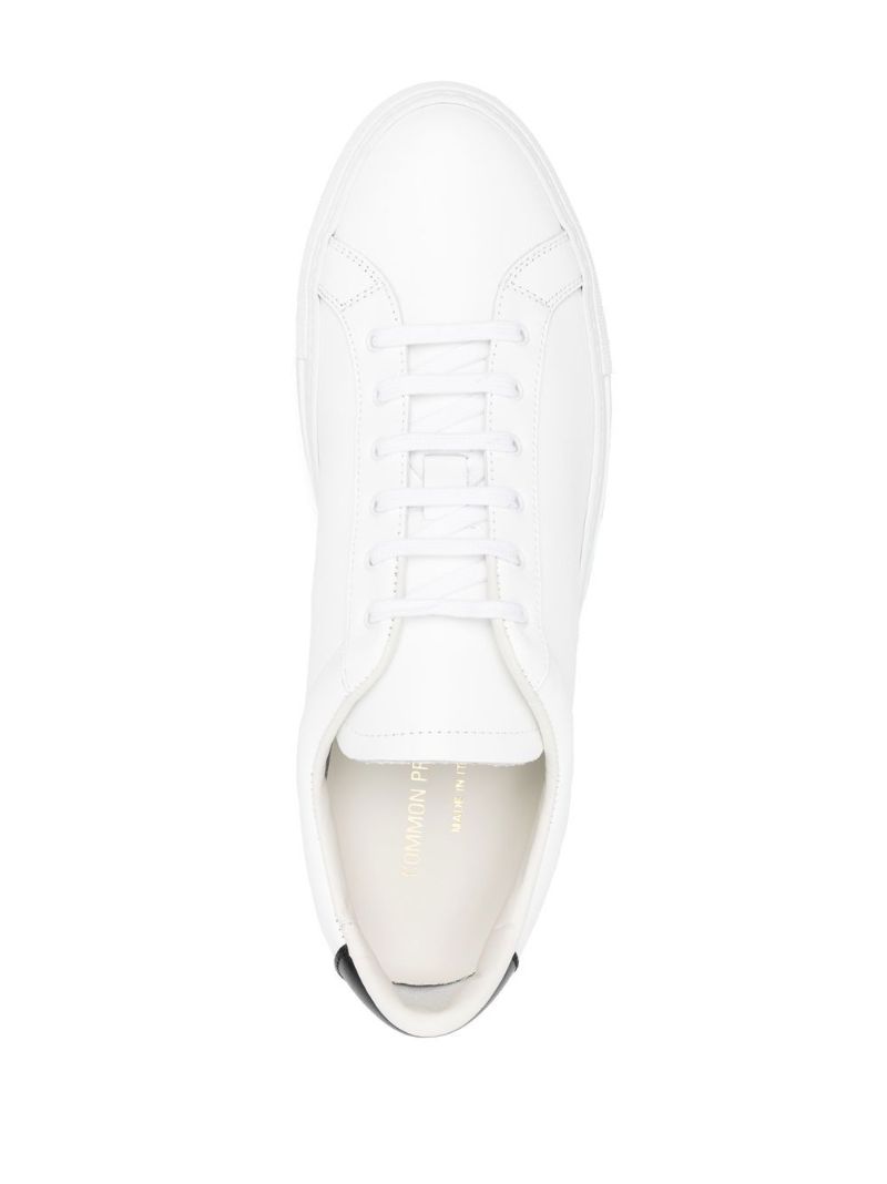 White Retro Leather Sneakers