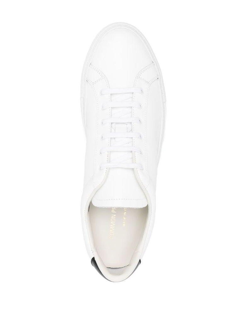 White Retro Leather Sneakers