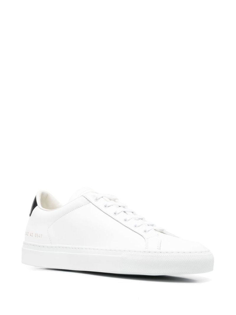 White Retro Leather Sneakers