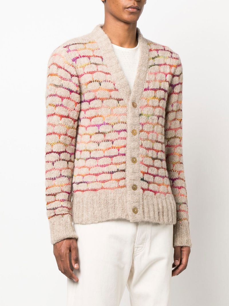 Brown Cloud Spacedye Knitted Cardigan