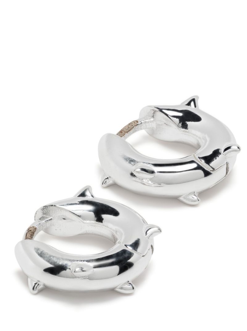 Sterling Silver Thorn Hoop Earrings