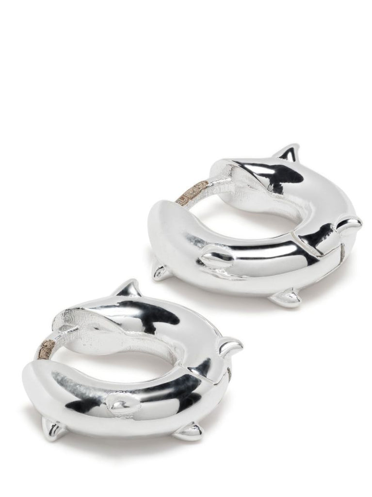 Sterling Silver Thorn Hoop Earrings