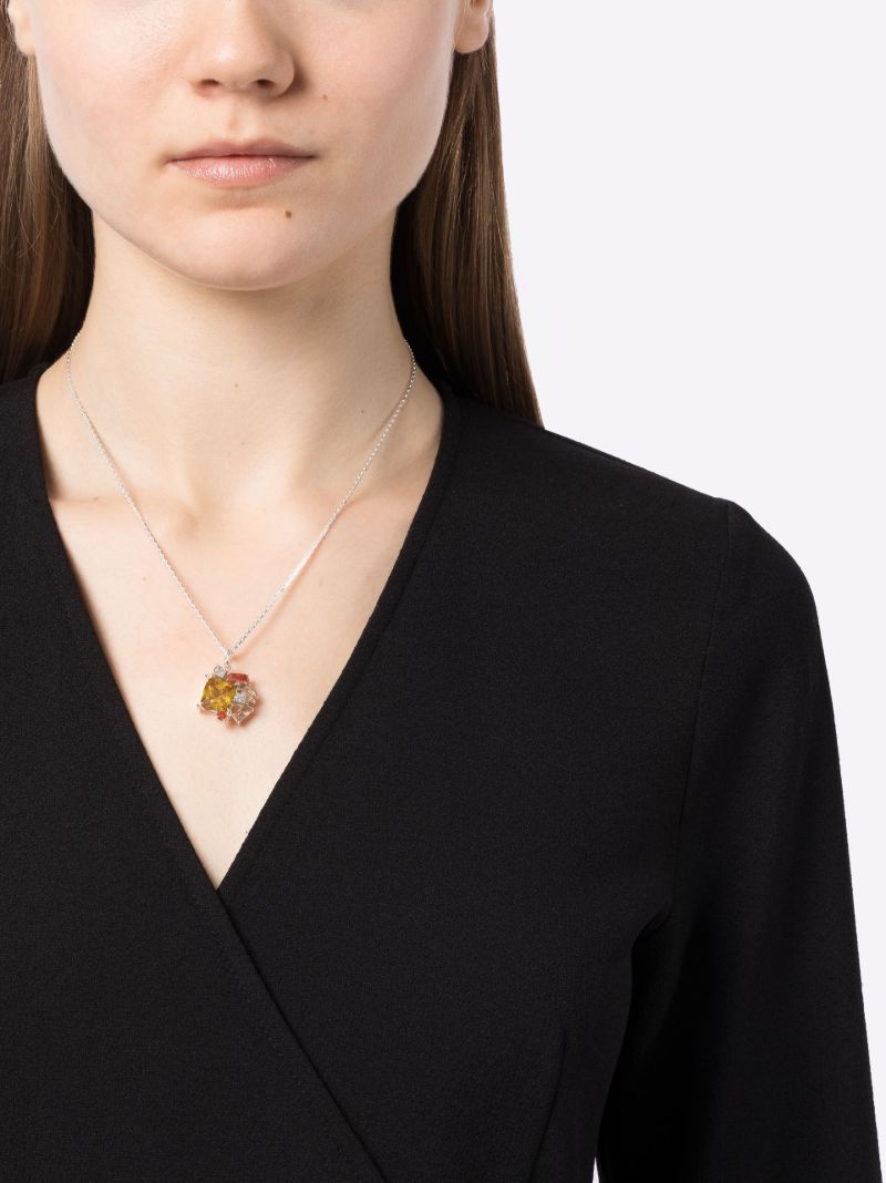 Sterling Silver Capulet Crystal Necklace