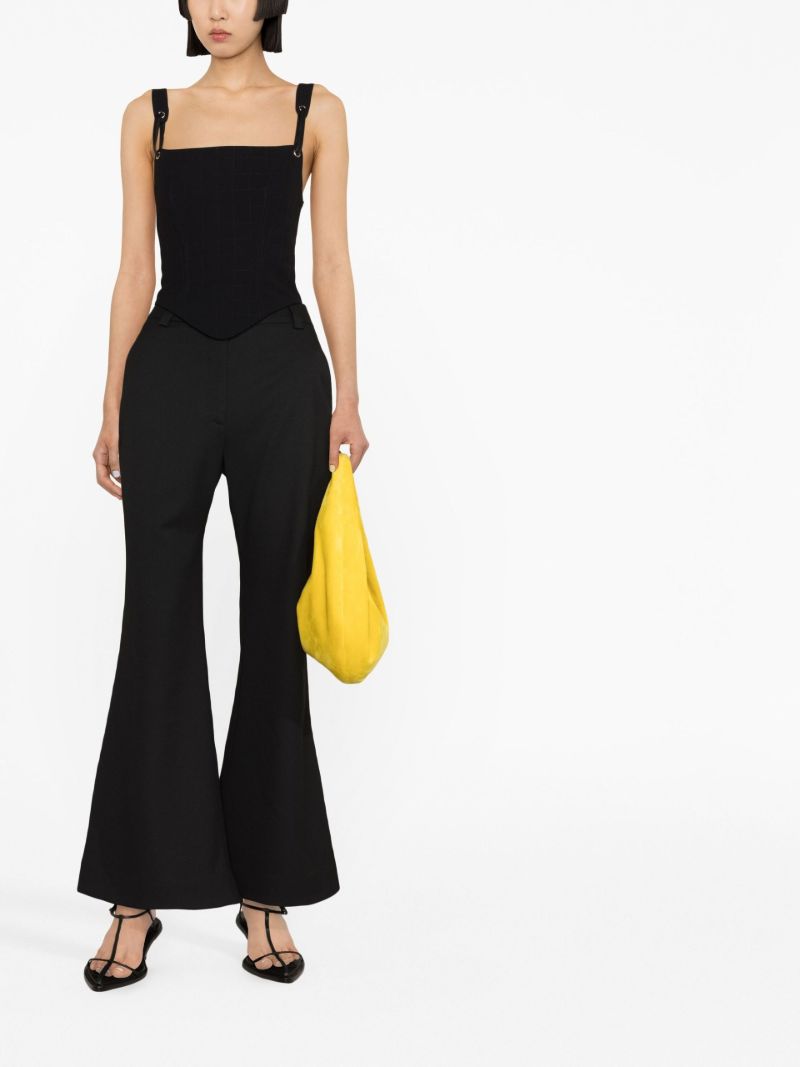 Black Carass Flared Trousers