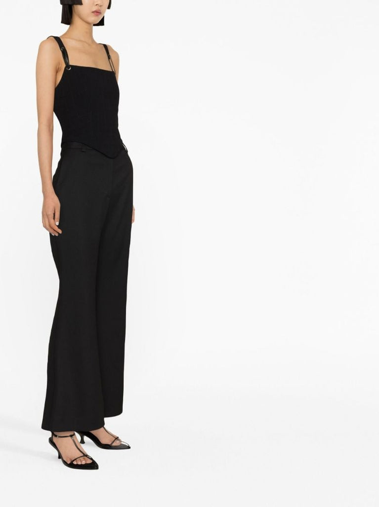 Black Carass Flared Trousers