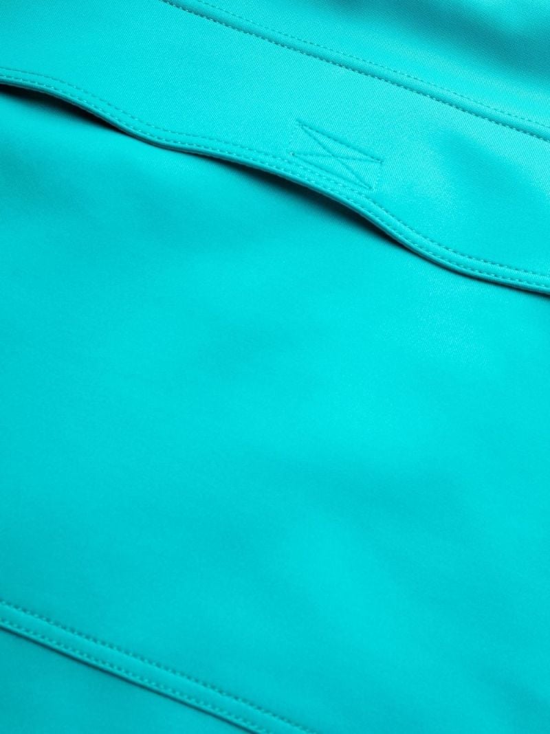 Blue Neoprene Interlocking G Logo Hooded Dress