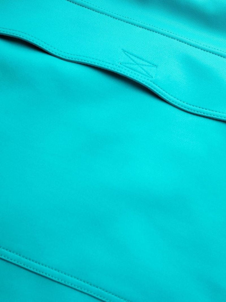 Blue Neoprene Interlocking G Logo Hooded Dress