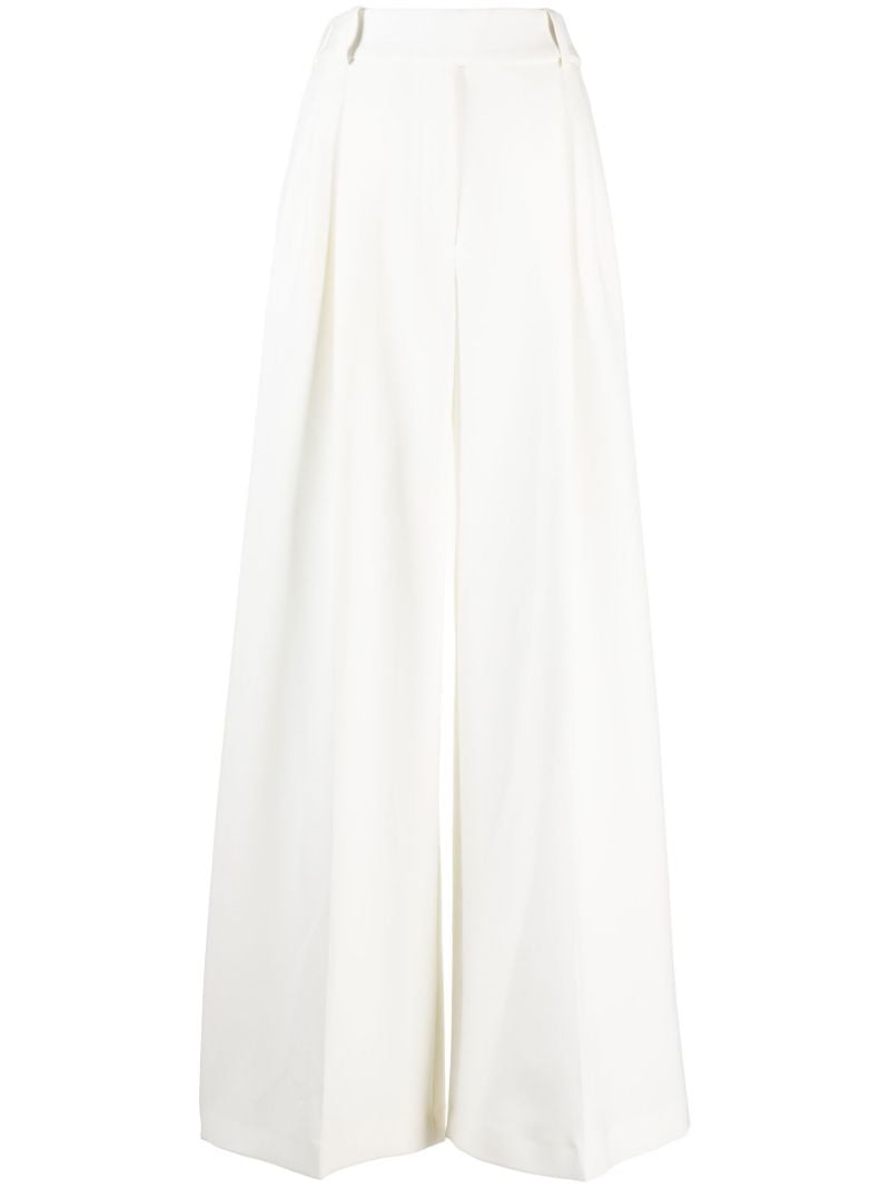 White Tailored Wide-leg Trousers