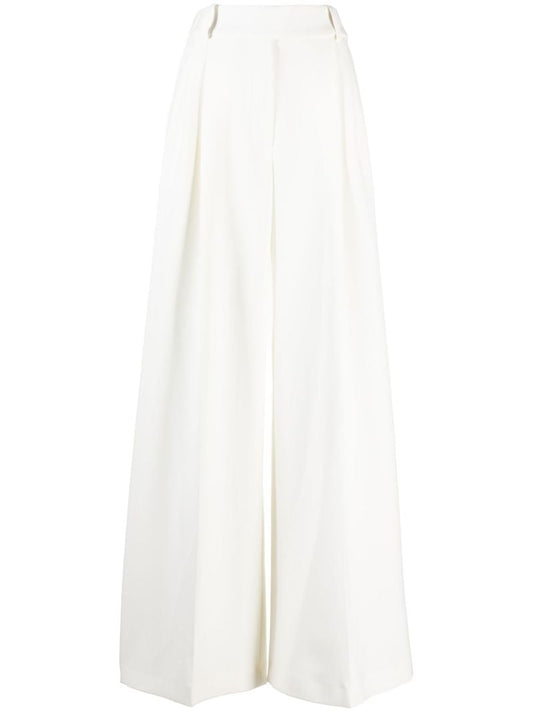 White Tailored Wide-leg Trousers