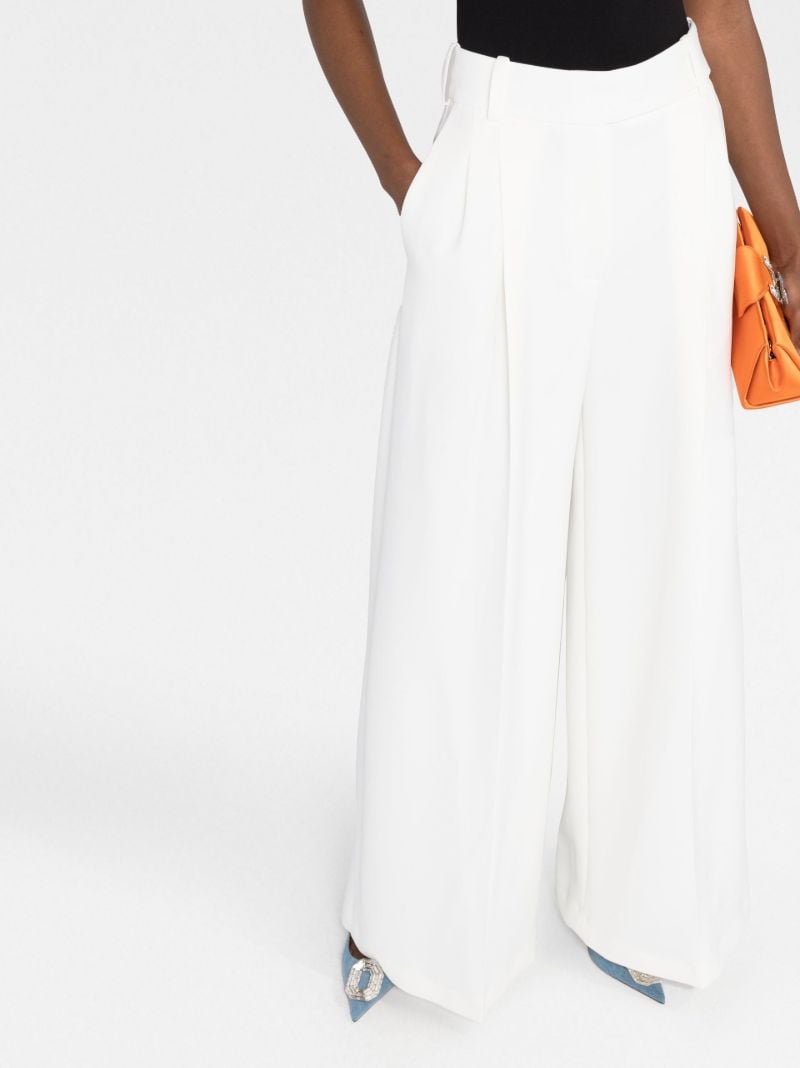 White Tailored Wide-leg Trousers