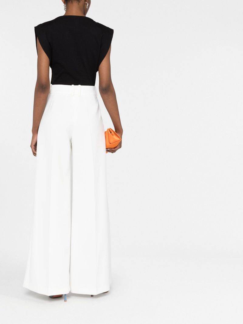 White Tailored Wide-leg Trousers