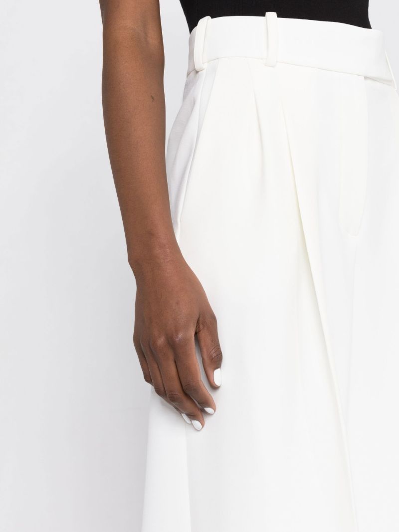 White Tailored Wide-leg Trousers