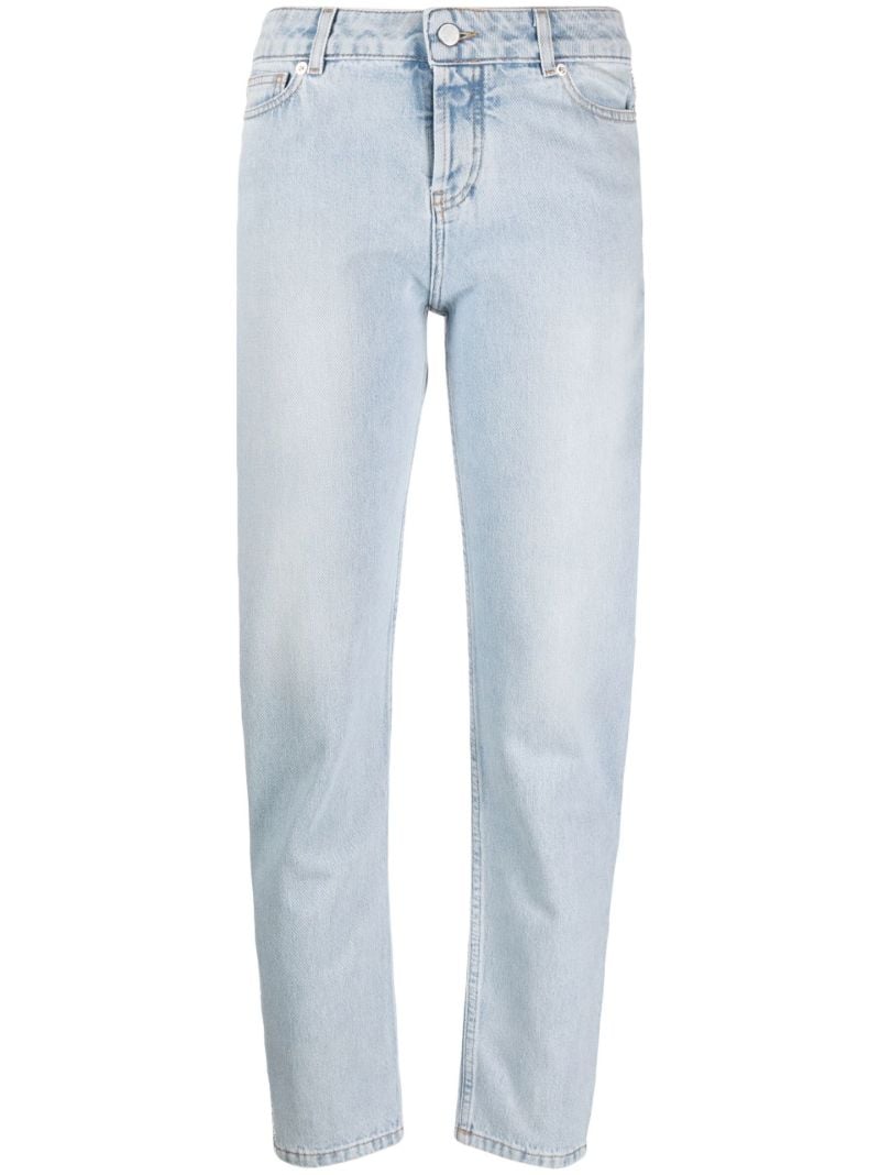 Blue Crystal Embellished Slim Fit Jeans