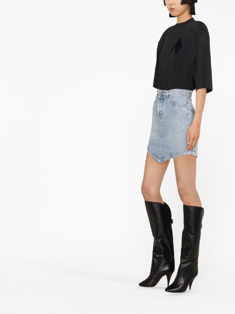 Blue Denim Mini Skirt
