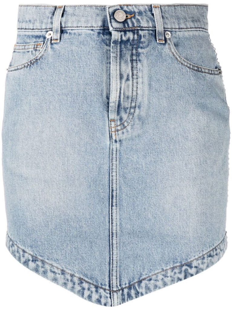 Blue Denim Mini Skirt