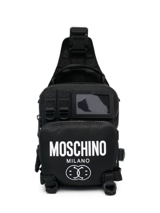 Black Multi-pocket Crossbody Backpack