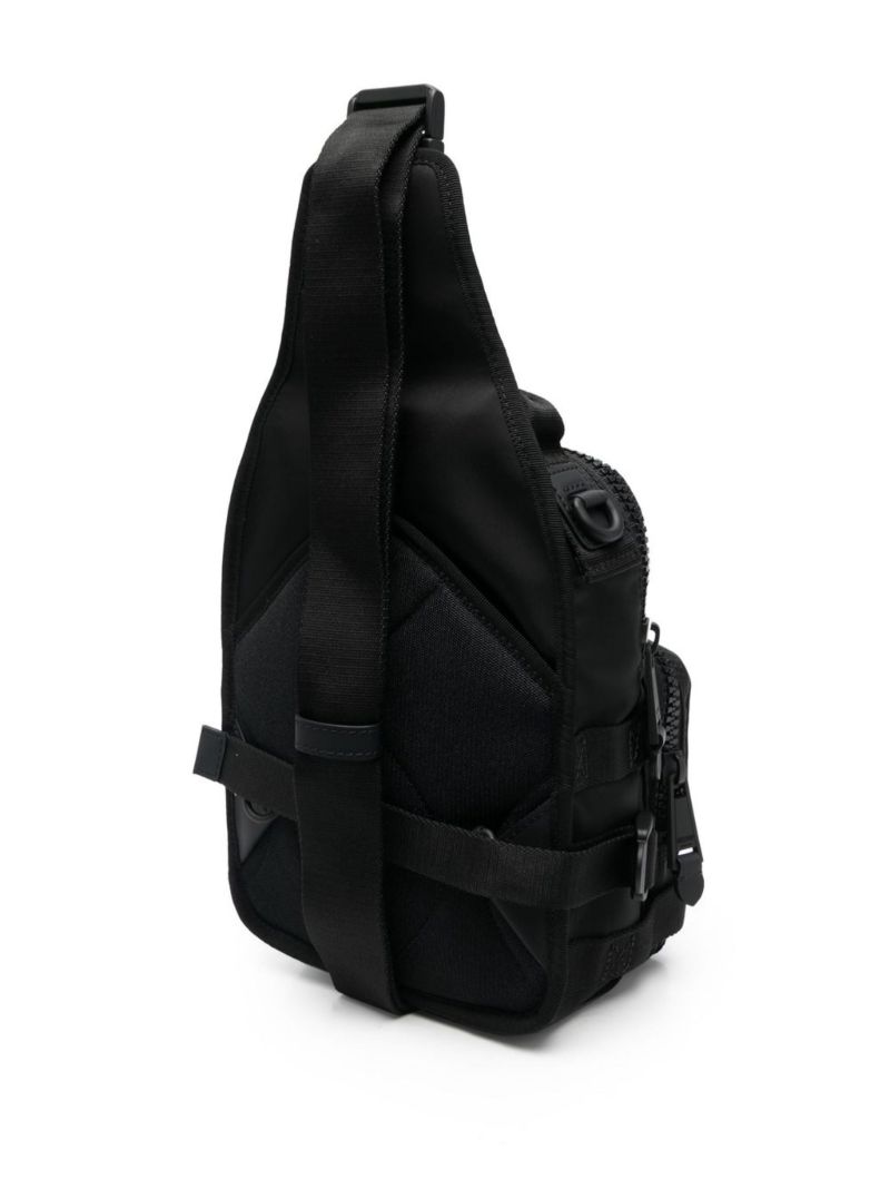 Black Multi-pocket Crossbody Backpack
