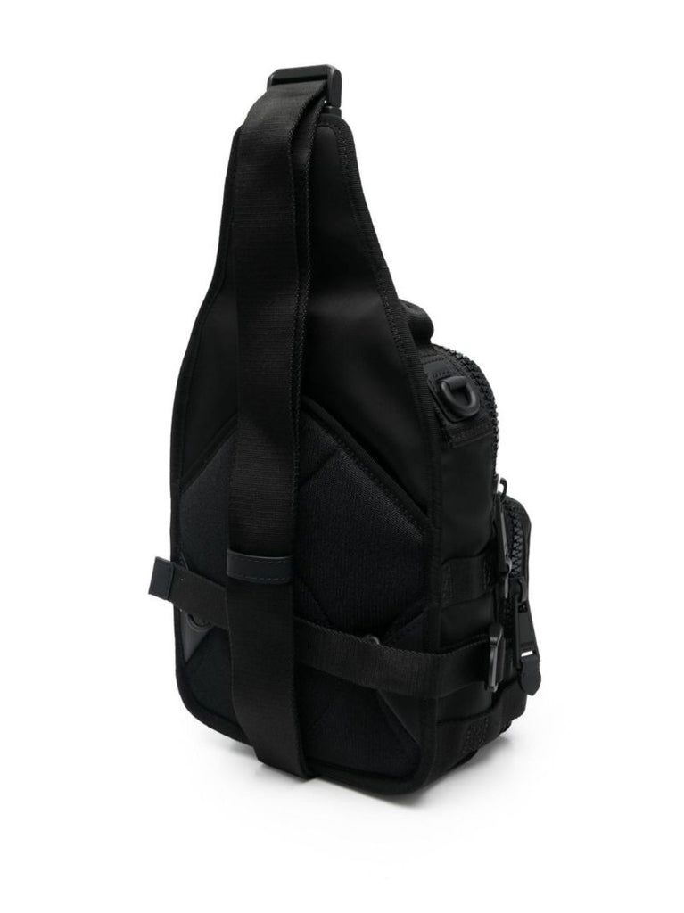Black Multi-pocket Crossbody Backpack