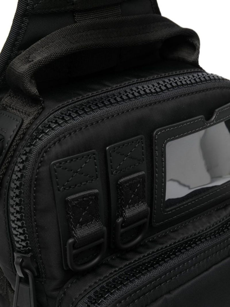 Black Multi-pocket Crossbody Backpack