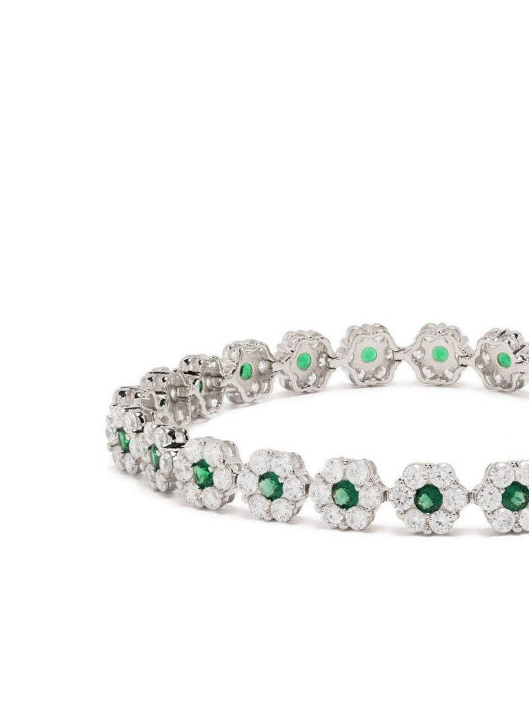 Sterling Silver Daisy Crystal Bracelet