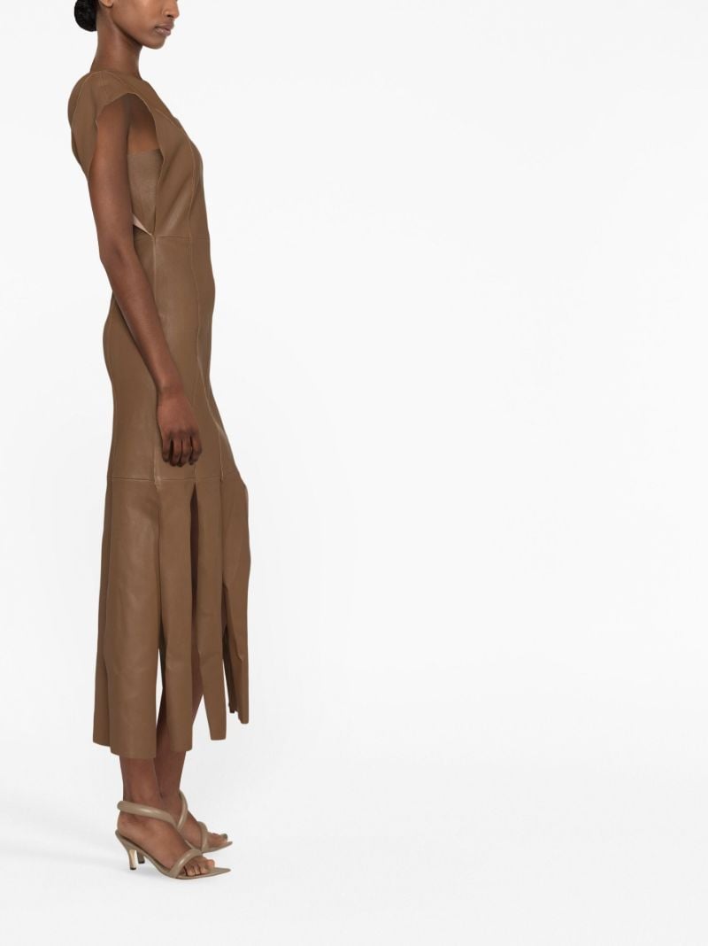 Brown Alondra Leather Dress