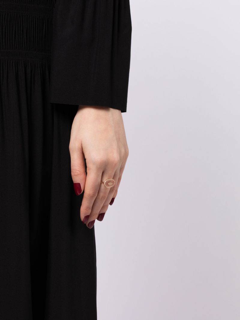 9k Yellow Gold Souad Quartz and Diamond Ring