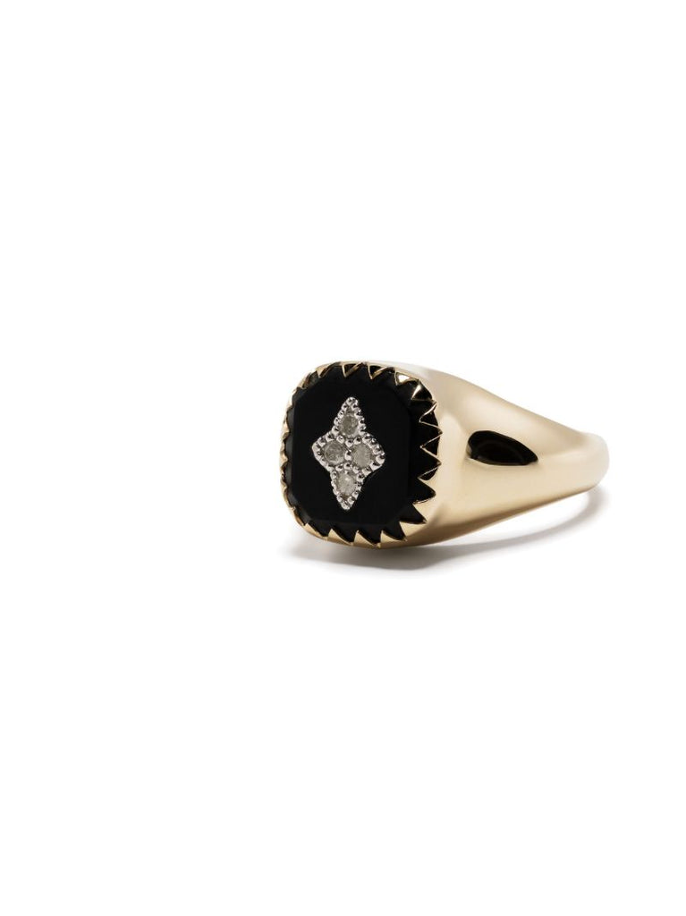 9k Yellow Gold Pierrot Diamond Ring