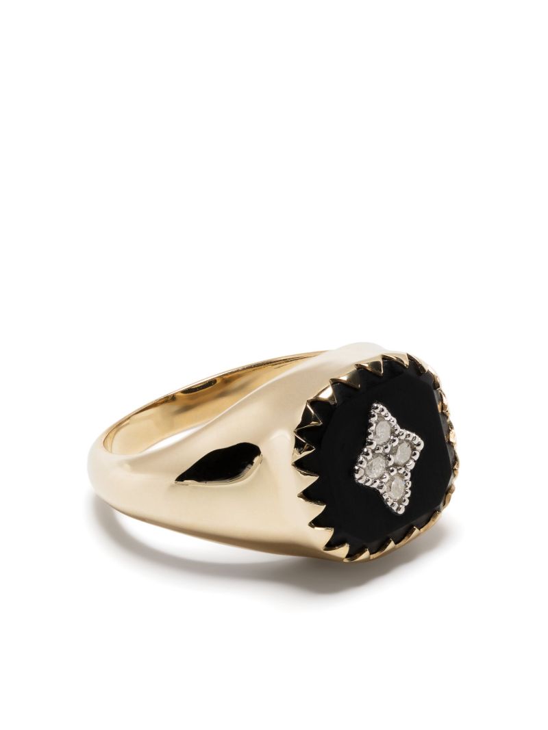 9k Yellow Gold Pierrot Diamond Ring