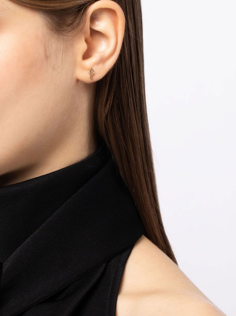 9k Yellow Gold Calla Single Stud Earring
