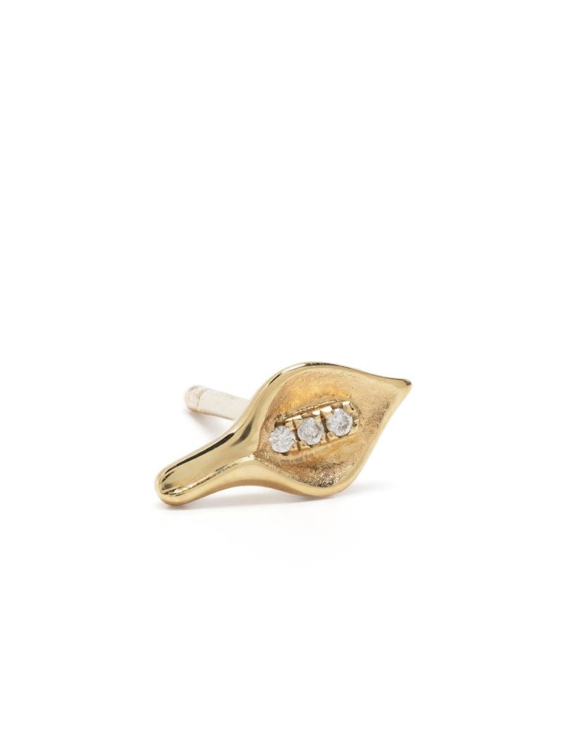 9k Yellow Gold Calla Single Stud Earring