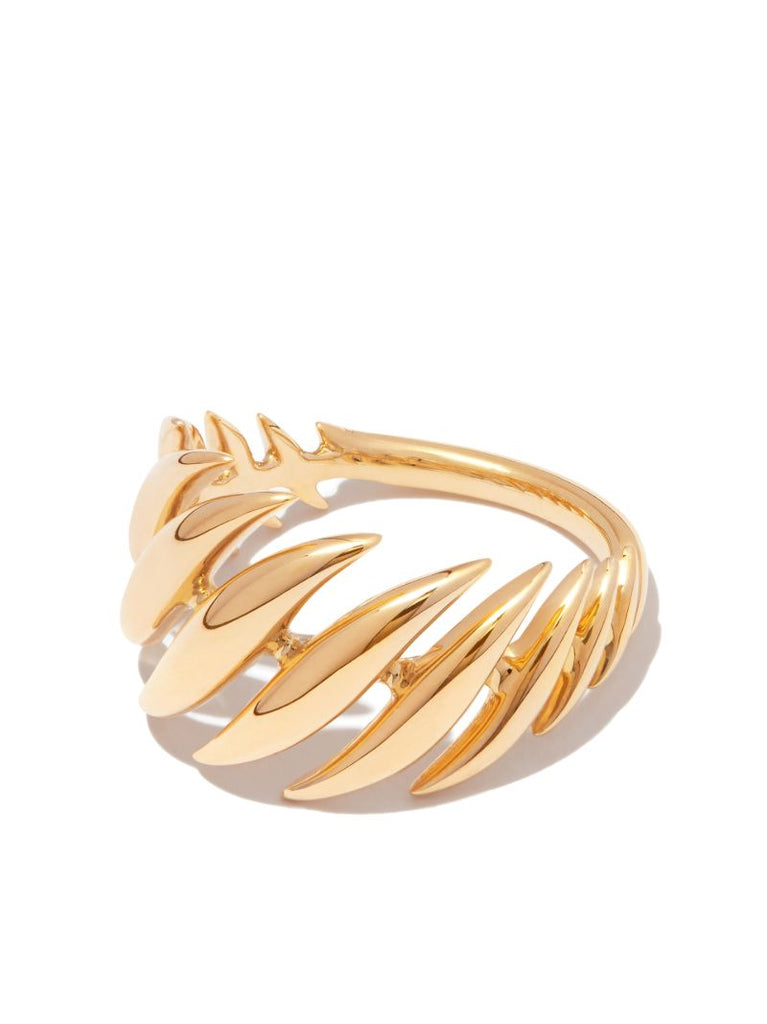18k Yellow Gold Flame Small Ring