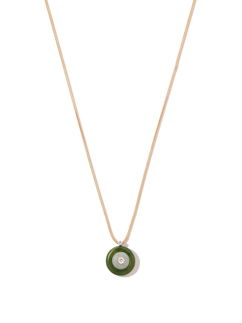 18k Yellow Gold Signal Pendant Necklace