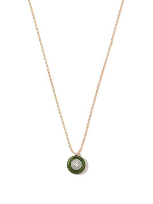 18k Yellow Gold Signal Pendant Necklace