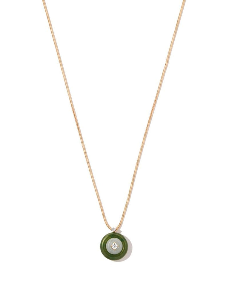 18k Yellow Gold Signal Pendant Necklace
